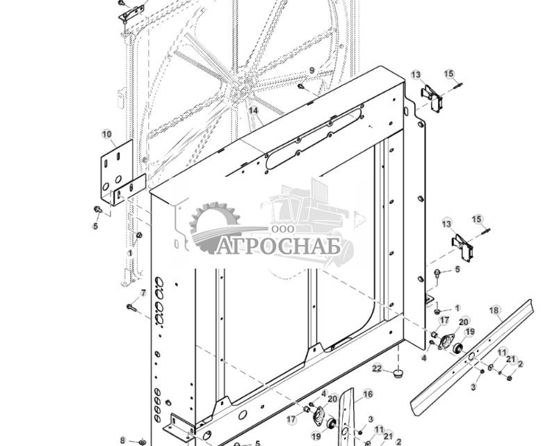Рама комплекта элементов системы охлаждения для двигателей объемом 6,8 L - ST831427 1123.jpg